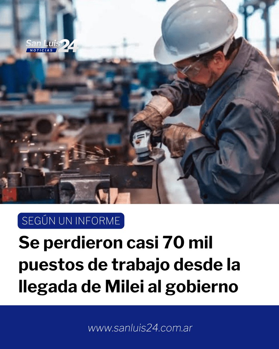 sanluis24ok's tweet photo. 🔵Según un relevamiento del Centro de Economía Política Argentina (CEPA), el Sector Público Nacional redujo 69.992 puestos de trabajo entre diciembre de 2023 y mayo de 2026.
Más en https://t.co/DLRB2ZEYPh
#Argentina #EmpleoPublico #CEPA https://t.co/0o7DOkXoze