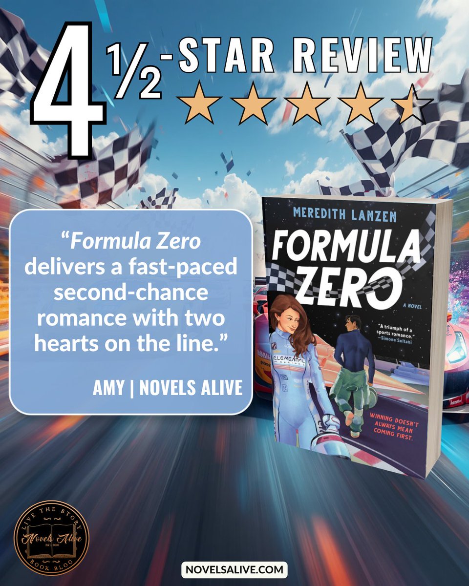 NovelsAlive's tweet photo. 4.5-STAR REVIEW⭐️⭐️⭐️⭐️💫: FORMULA ZERO by Meredith Lanzen @meredithlanzen @penguinrandom
👉FORMULA ZERO delivers a fast-paced second-chance romance with two hearts on the line. https://t.co/t7Oeniudif #bookreview #sportsromance #books #book #reading #booklover #bookworm #read https://t.co/B3Y8YZszug