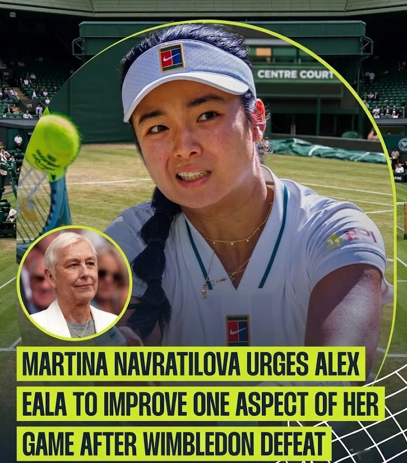 pau7623's tweet photo. Martina Navratilova believes Alex Eala's serve is the biggest area that needs improvement if she wants to reach the next level. #AlexEala 

She described Eala current delivery as too much of a puffball noting that her first serves usually range between 80 and 85 mph. Navratilova believes the Filipina has the physical ability to increase that to around 105 mph. She also encouraged Eala to make better use of her left handed advantage by adding more slice and targeting opponents' backhands instead of their forehands. A stronger, smarter serve she says could become a major weapon in Eala's game.