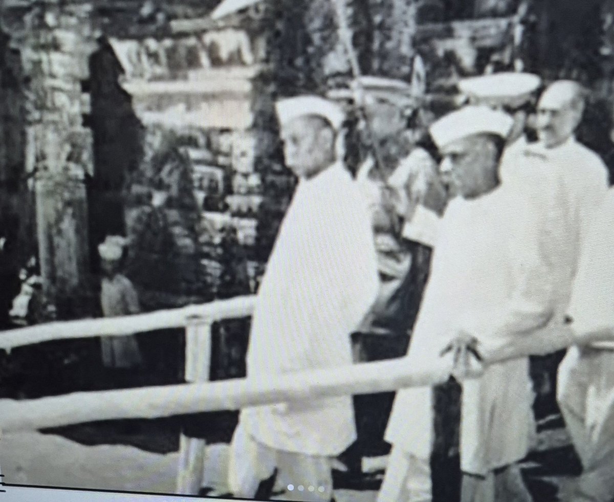 IndicMeenakshi's tweet photo. PM Nehru wrote to President Rajendra Prasad that he would 'feel better' if Prasad did not participate in the Somnath inauguration.

  Prasad said he saw no objection associating with the  function...particularly since he had never ceased visiting temples. 

# Invincible Somnath https://t.co/twAchHQXZF