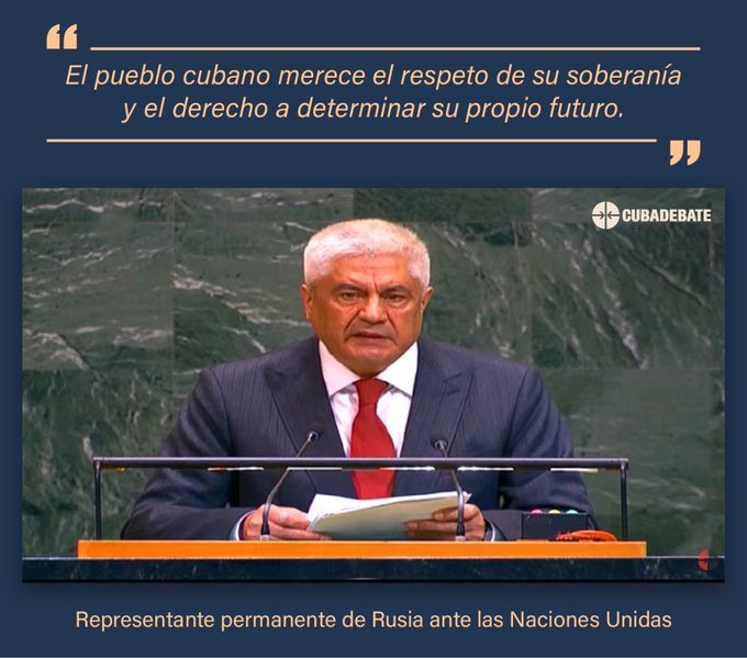 DirecSaludSsp's tweet photo. Rusia solicitó a Washington levantar las medidas coercitivas contra Cuba y retirar a la Isla de la lista estadounidense de países patrocinadores del terrorismo. https://t.co/qQW4QoBX57… https://t.co/1XNX7YUDxQ