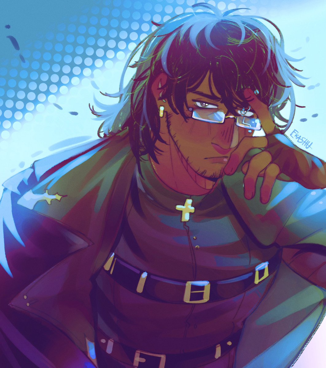 Ekashu_x's tweet photo. Art fight piece for @SlideEda_ and thank you for making Wolfwood idol!😚
Your Trigun Oc is sooo cool!!✨
#trigun #artfight https://t.co/SVkRsWdXzO