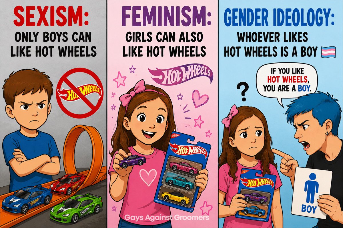 againstgrmrs's tweet photo. EXACTLY 🎯

Imagine thinking gender ideology is “progressive” in any way. 

Truly laughable.

It quite literally doesn’t get more regressive than this. https://t.co/bs4pZM4MYq