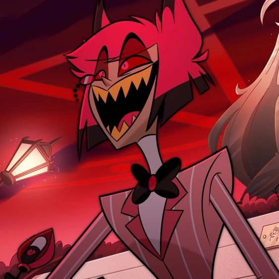 decoradoomed's tweet photo. alastor is honestly such a huge dork

one minute he's pacing through the center of cannibal town trying to figure out a way to get what he wants

then suddenly he sprouts an idea that involves a lengthy process of getting his enemy to touch his boss's shoulders

god this man https://t.co/rZd53zHXdP