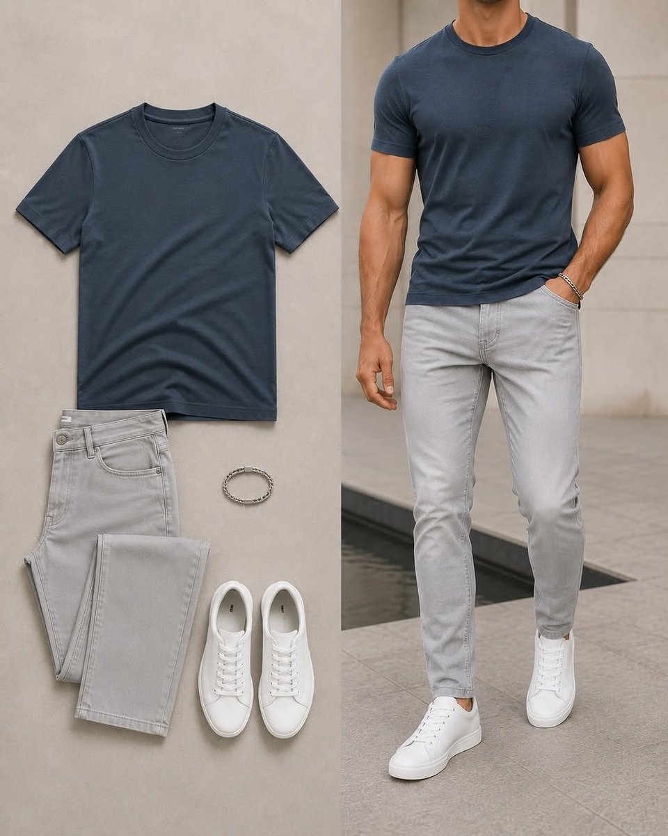 MenStyle_61's tweet photo. 6 Sexy T-Shirt Combinations For Men:

1. https://t.co/dyIdq4ROt2