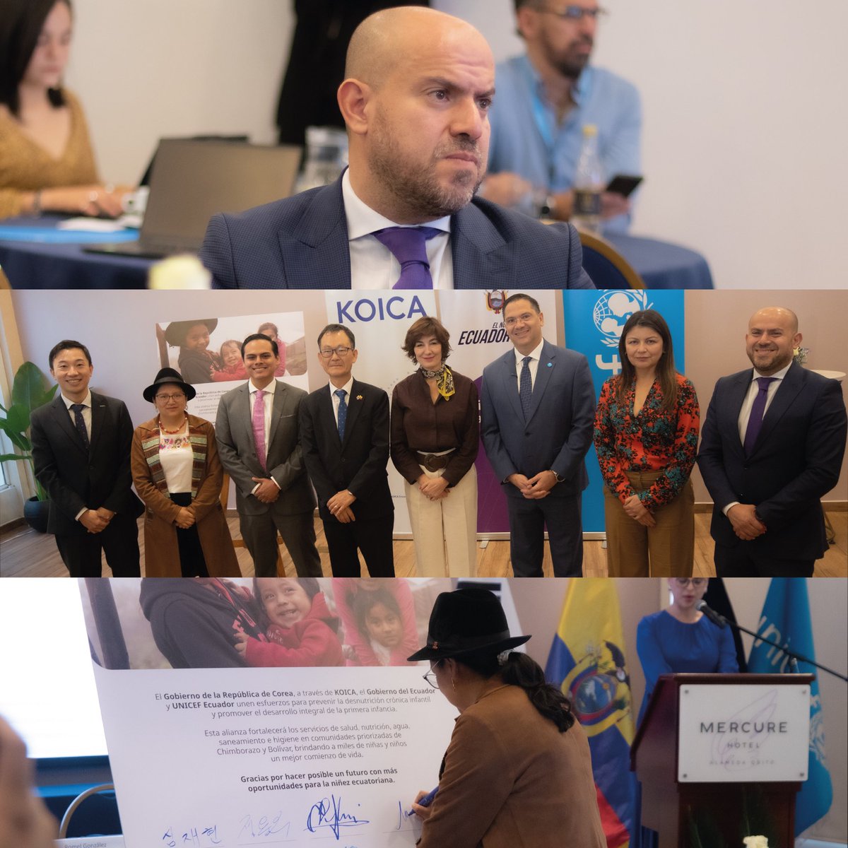 DHumanoEc's tweet photo. Junto a KOICA y UNICEF Ecuador impulsamos una intervención integral que fortalecerá el acceso a servicios de salud y agua segura en Chimborazo y Bolívar, mediante una inversión de USD 12,7 millones. https://t.co/NYd6a5z3cC