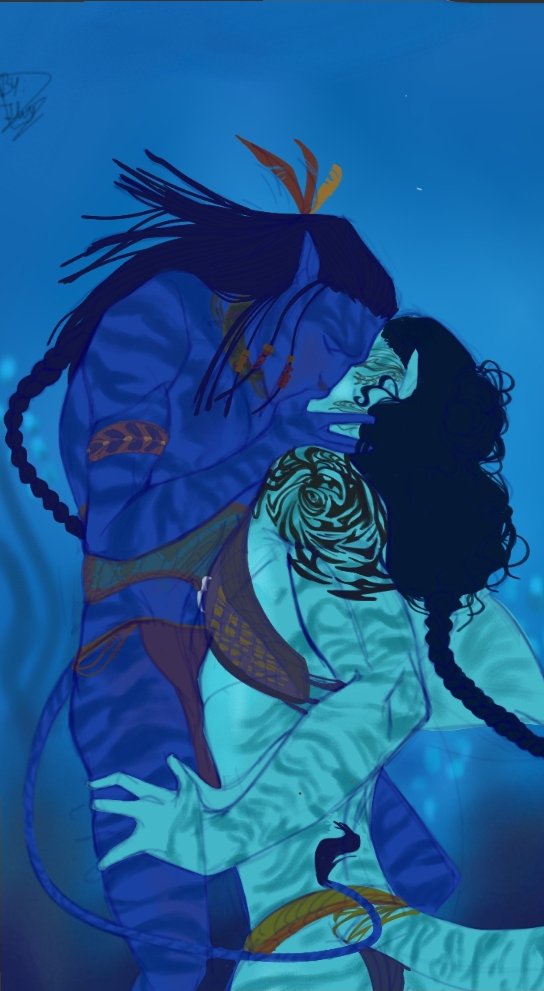 IlwenH79773's tweet photo. Kiss under water 💙

I left out many details I wanted to put, but I'm tired and wanted to at  least leave this one before my next study's era :b
(Hope u like it)
#aonunete #netenung #afaa #fanart https://t.co/ekJXCQccua