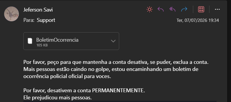 tudobomevc's tweet photo. @Google Enviei vários e-mails avisando que o grabber está prejudicando várias pessoas e a demora do discord para realizar um atendimento e a desativação da minha conta.
Eles responderam várias vezes dizendo que eu já podia recuperar a conta, mas, a conta ainda está com o grabber. https://t.co/C82t07INuU