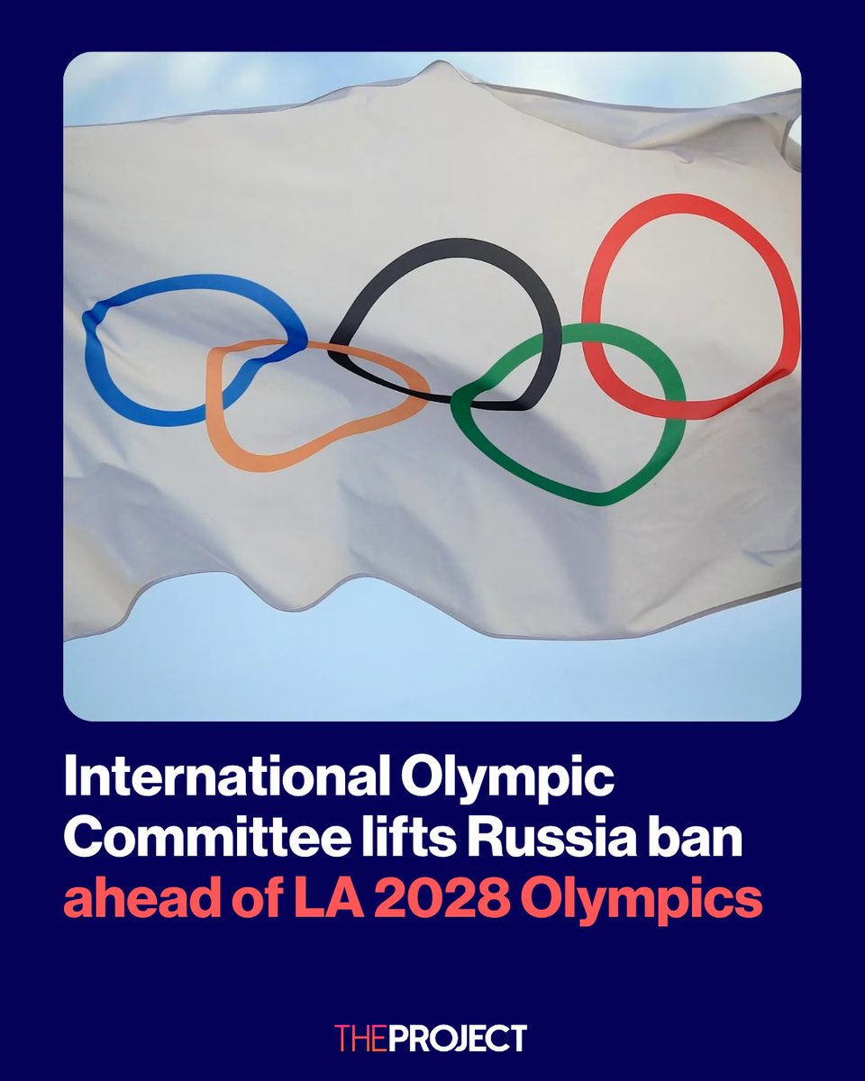 theprojecttv's tweet photo. The International Olympic Committee has lifted its suspension of the Russian Olympic Committee, paving the way for Russian athletes and teams to return to Olympic competition before the LA 2028 Games.

The move comes despite ongoing criticism over Russia’s invasion of Ukraine and past doping scandals, with the IOC yet to decide whether Russian flags, colours or the national anthem will be allowed at the Olympics.