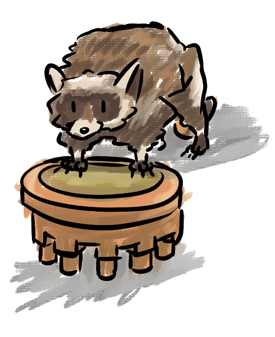 RubyFlash15's tweet photo. I drew the ambien raccoon image Grimmi found and grew instantly in love with last night. I fell asleep before the end of the stream though, so idk if it actually became an emote or not. Anyway, I hope ya'll like it!

#Grimmipics https://t.co/eOGKWxPGvo