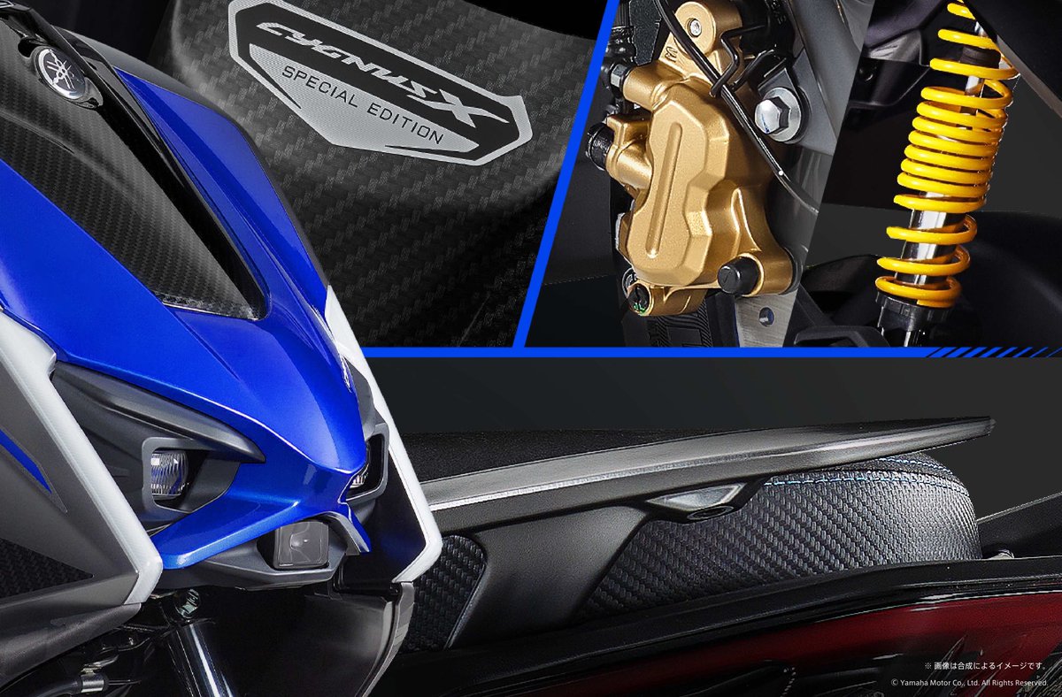 noguchi_motors's tweet photo. おはようございます❗️

帰還後も大変忙しくさせていただきまして
誠にありがとうございます\(//∇//)\

僕がいない間に
ヤマハさまより新着情報がモリモリ😳✨
第一弾は⭐️『シグナスX』限定モデル⭐️

所有感を満たす特別仕様ですね♪
台数に限りがあるので、お早めにお声掛けを‼️

本日もご安全に🙇‍♂️ https://t.co/M0yeIaFiOt
