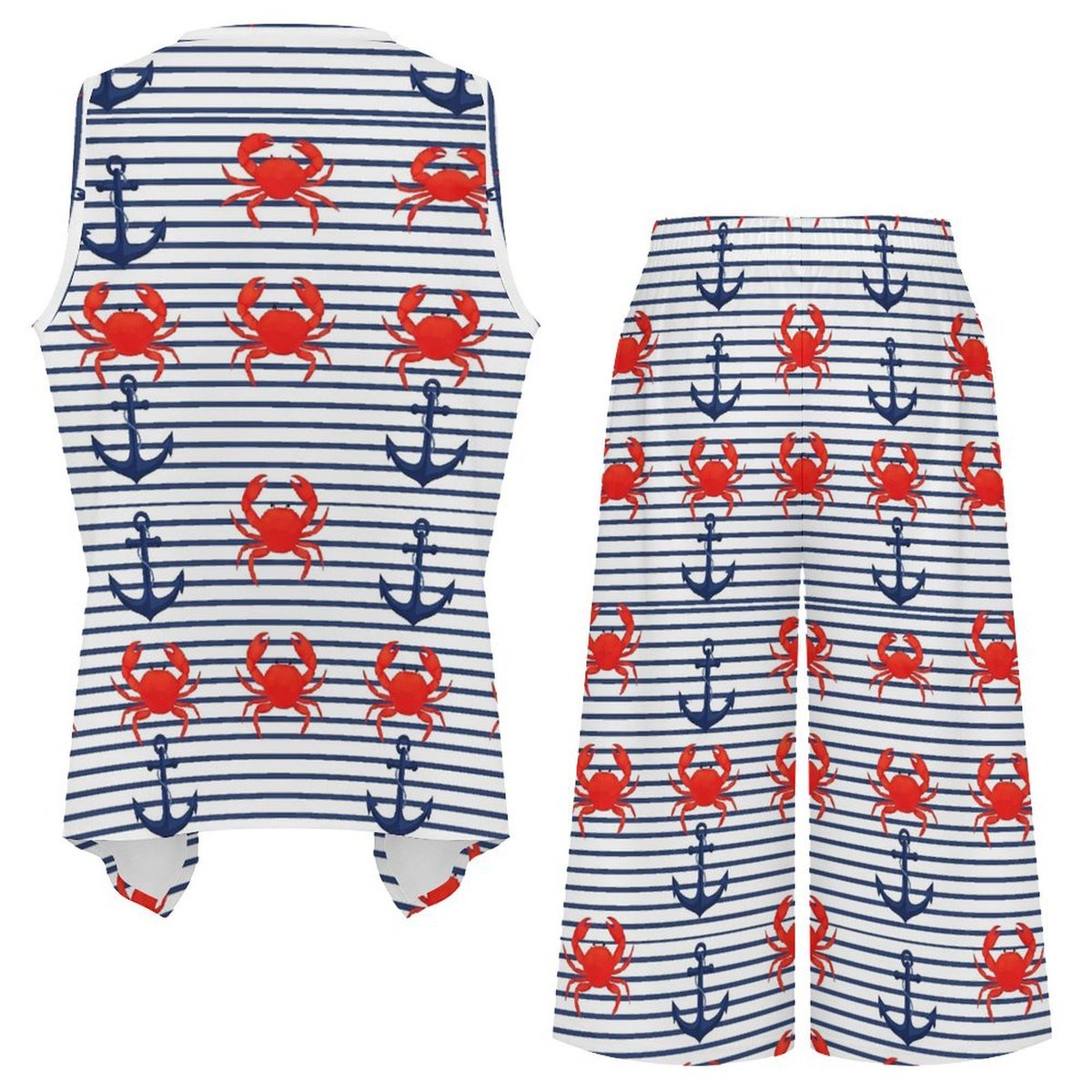 BigFootShirtOR's tweet photo. Anchors & Crabs Pattern Sleeveless Top & Cropped Wide-Leg Pants Set Sizes: S, M, L, XL, 2XL, 3XL, 4XL, 5XL $29.99 Free Shipping
https://t.co/65Uxg92Lne #womenfashionstyle #womensfashion #summerfashion #FashionFinds #onlineshopping #onlinedeals https://t.co/coHqdHyG4l