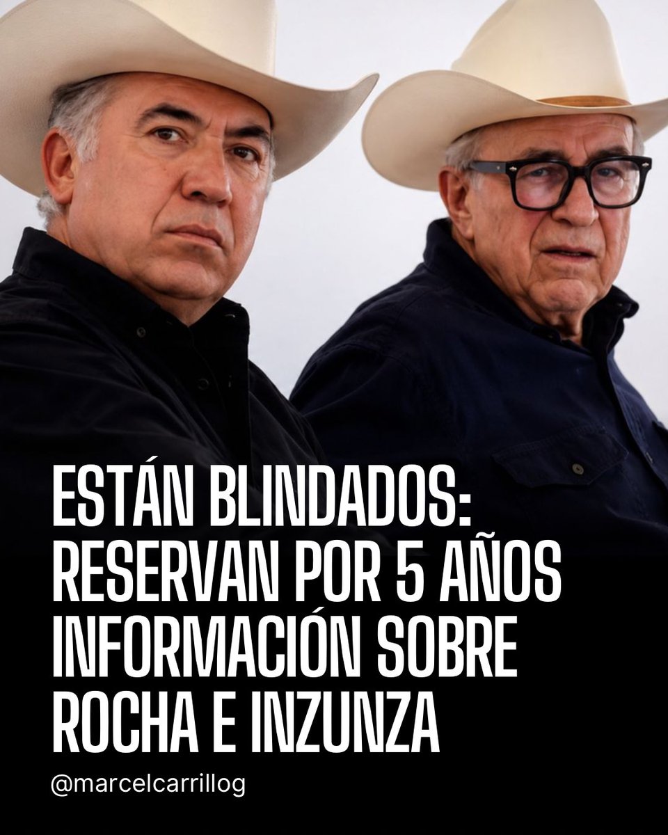 marcelcarrillog's tweet photo. Por si alguien tenía dudas de que la narcodictadora Sheinbaum está comprometida con la defensa de este par de delincuentes, la SRE reservó por cinco años las comunicaciones con Estados Unidos sobre Rubén Rocha y Enrique Inzunza, con el pretexto de que podrían afectar la relación con el vecino del norte.

Presidenta, no nos mienta tan descaradamente. Todos los mexicanos sabemos que el único propósito de esto es impedir que el país se entere de su alianza con el crimen organizado. Y si algo afecta la relación con Estados Unidos, es precisamente su férrea protección a los narcopolíticos.

Esta mujer está llevando al país al precipicio.