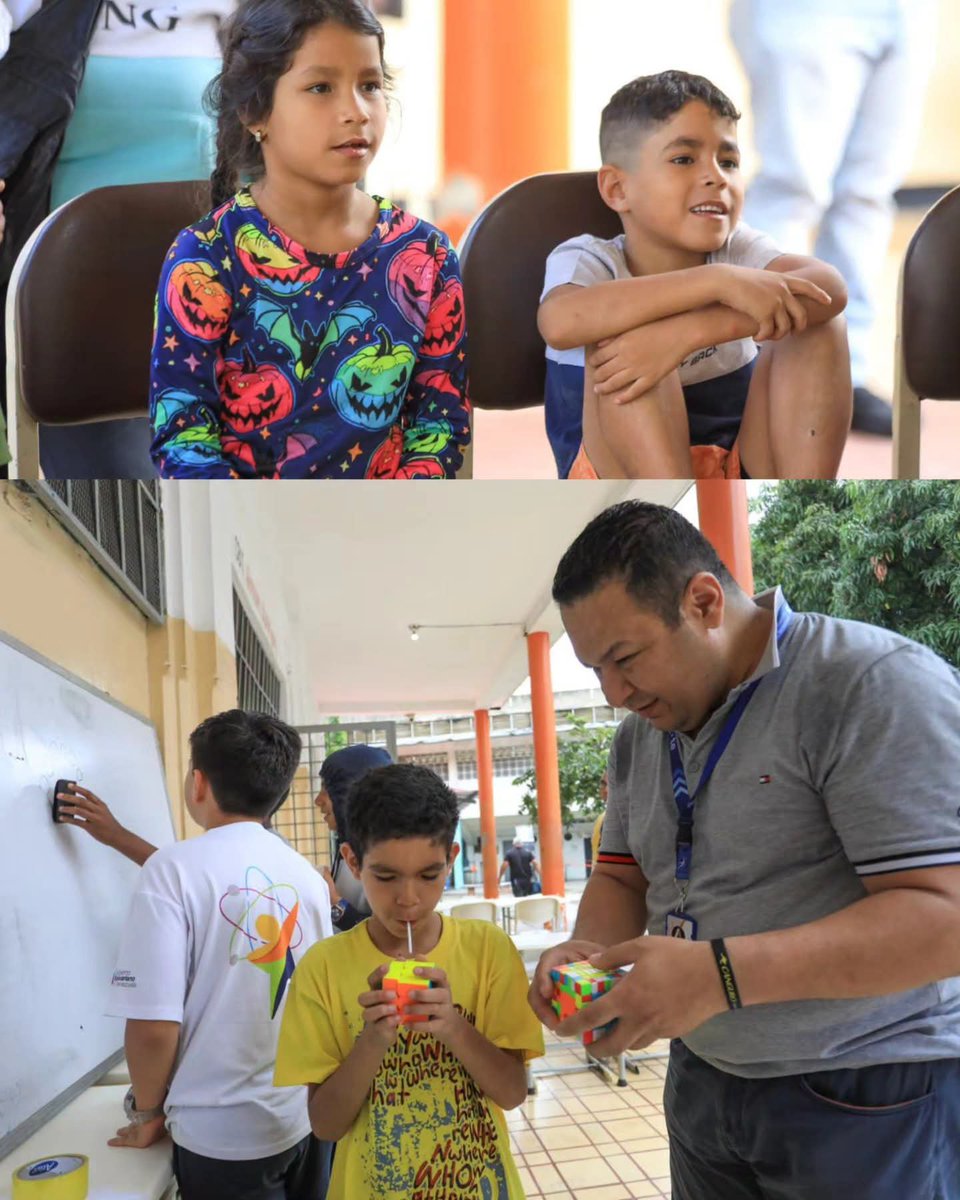 AitanaCorcega's tweet photo. 🇻🇪 Ciencia que acompaña y sana.

La mtra @Gabrielasjr resalta el despliegue del #Mincyt en la parroquia El Paraíso, donde la Ruta Científica llegó al campamento transitorio de la U.E. Edoardo Crema, llevando aprendizaje y recreación a niños afectados por los sismos del 24-J. https://t.co/ngSVve848u