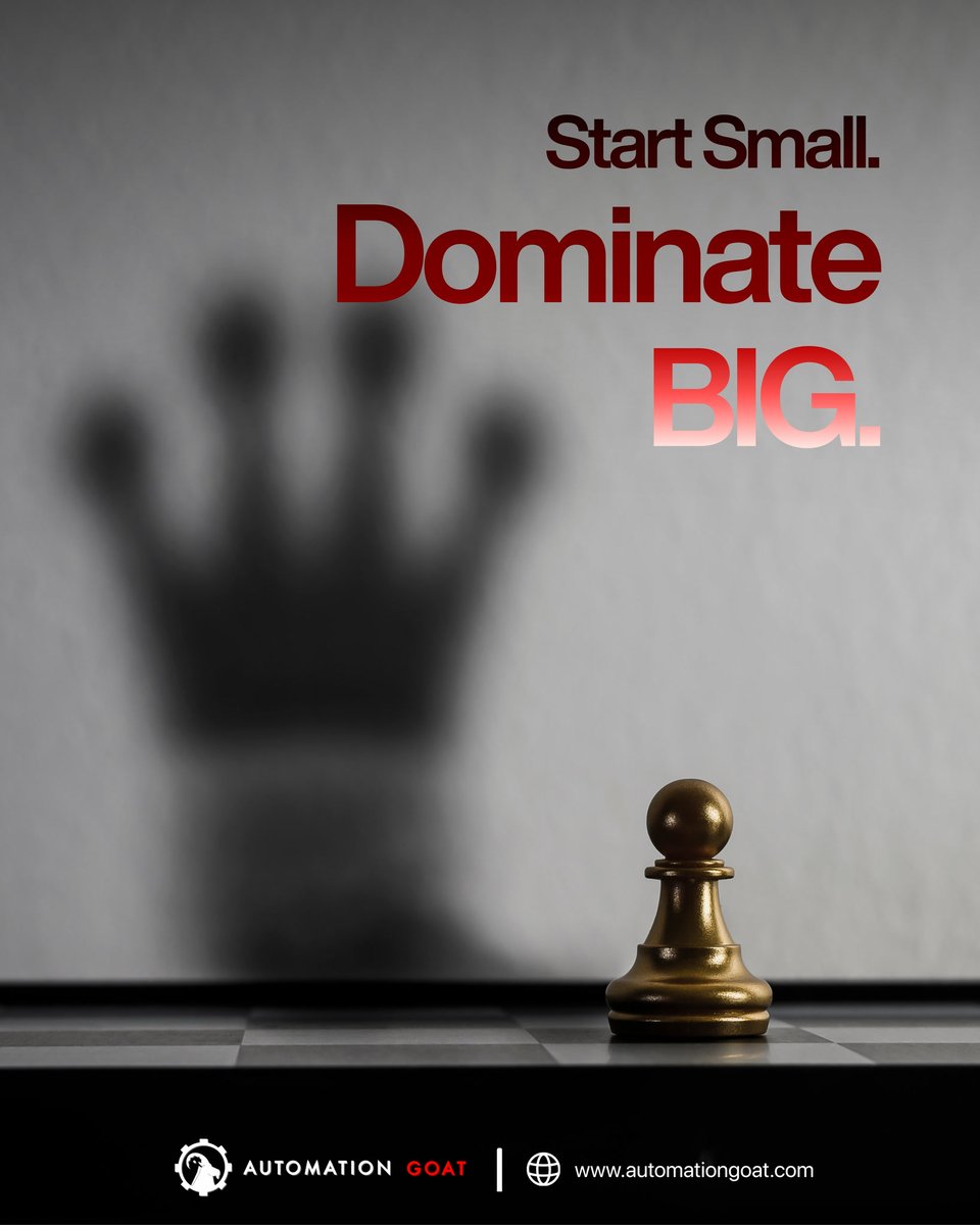 marvinwcoffman's tweet photo. Every industry leader started as a beginner. 

The difference? They stayed consistent, built the right systems, and kept growing. 

Start small today, so you can dominate tomorrow.  

#AutomationGoat #EntrepreneurMindset #BusinessGrowth #BusinessSuccess #Leadership https://t.co/9Ddhj5pQB2