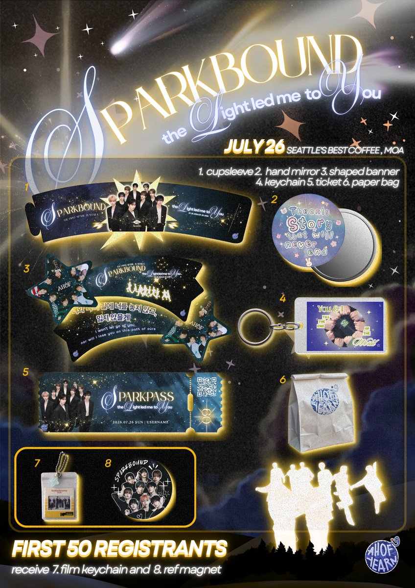 ahofyearn's tweet photo. 𝐒𝐏𝐀𝐑𝐊𝐁𝐎𝐔𝐍𝐃 | #cseyearn

KITS REVEAL ᯓ✦
a glimpse of where the stars lead us✧˖

🌠 Seattle’s Best Coffee, SM Mall of Asia
🔭 July 25-26, 2026
🎇 11:00 AM - 2:00 PM

registration is still ongoing⋆｡
𝒥ul 25: https://t.co/rcLIrhECiM
𝒥ul 26: https://t.co/df0ChyITEm

#ahof #sparkbound