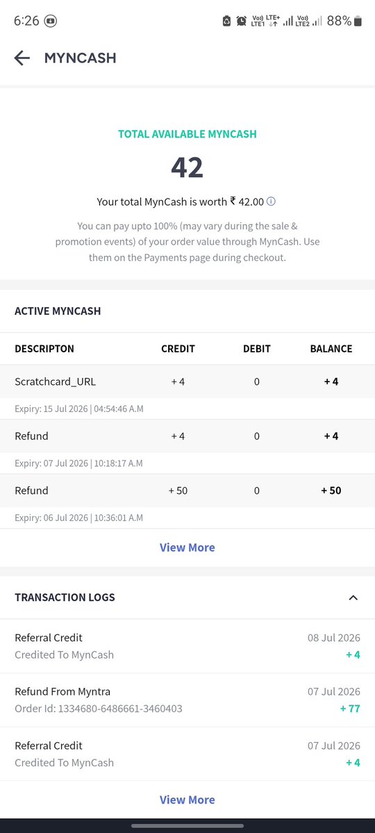 Joginathsahoo3's tweet photo. @MyntraSupport  where is my refund, Myntra my cash per refund show kar raha hai likin refund nehi aaya hai. Application per show kar raha hai refund amount.272₹ likin Gmail per ₹172.
Yeah kya vhal raha hai. Please refund my mynty cash₹77 https://t.co/J2KW5vTVc2