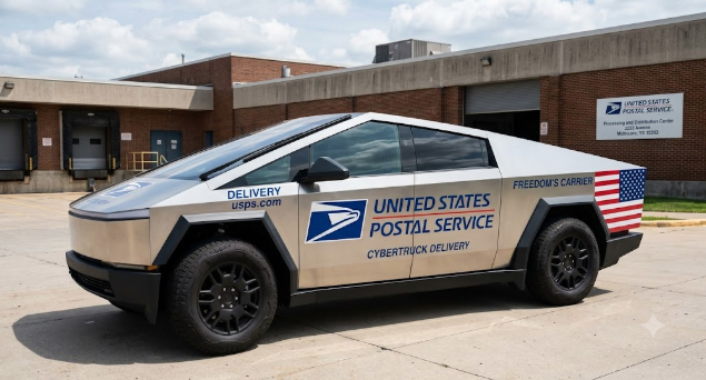 jonathanphan626's tweet photo. Hey @elonmusk, why not sponsor the #USPS with Cybertrucks? They hit every single house in America daily. That’s unparalleled free marketing for Tesla, and you’d definitely get your name framed at USPS headquarters. https://t.co/zwwMTivAkp