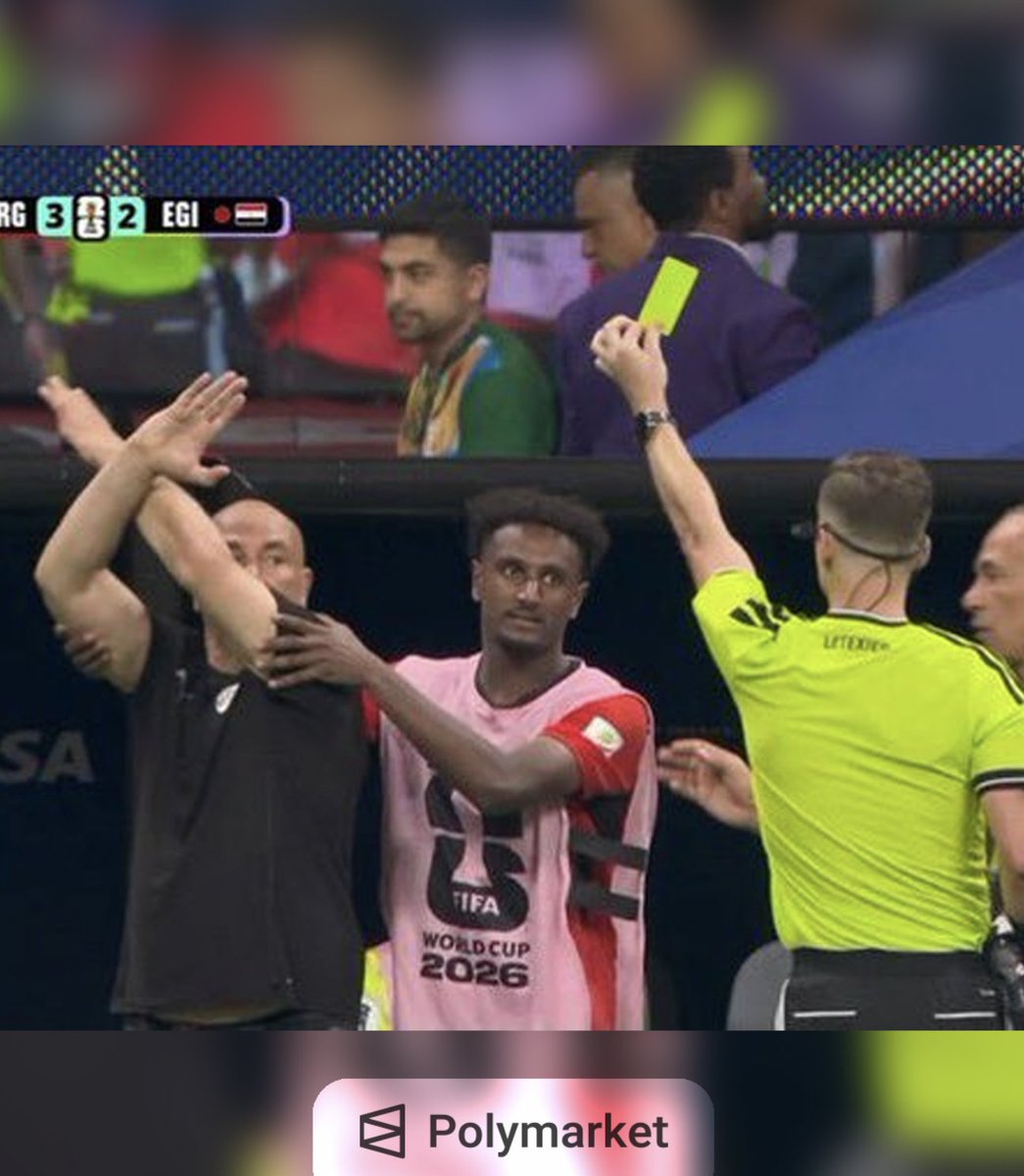 PolymarketSport's tweet photo. 🚨BREAKING: The Egyptian Federation has officially filed a complaint with FIFA, demanding an investigation into the refereeing decisions in their 3-2 World Cup loss to Argentina.

(Source @geglobo)