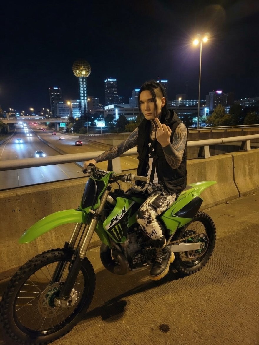 asaxcash's tweet photo. A night out in the city on the overpass!💚
Photo-shoot behind the camera Desi💓

#knoxville #knoxvilletn #overpass #motocrosslife #photoshoot https://t.co/ohR7AK4sXz