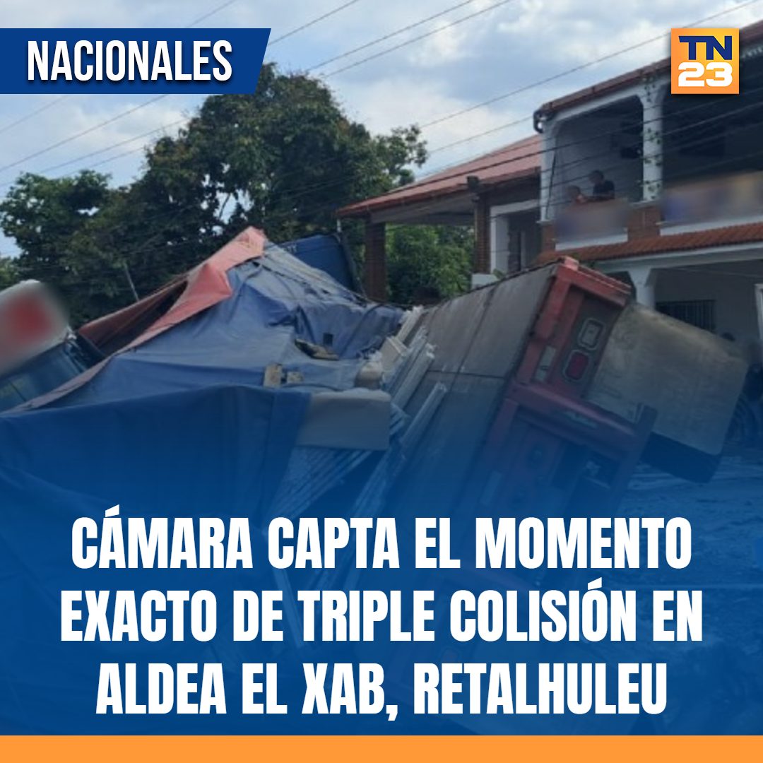 TN23NOTICIAS's tweet photo. 🚨 #Cámara #capta el momento exacto de triple #colisión en aldea El Xab, #Retalhuleu ➡️ https://t.co/uFkFccz8EK https://t.co/UuC6X9BDse