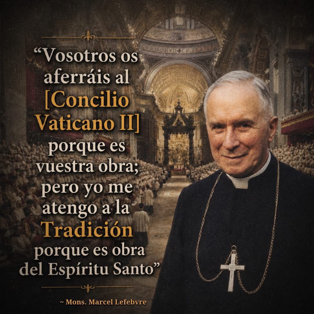 BriGargurevich's tweet photo. «Vosotros os aferráis al [Concilio Vaticano II] porque es vuestra obra; pero yo me atengo a la Tradición porque es obra del Espíritu Santo».

Monseñor Marcel Lefebvre https://t.co/lm9noBYCmM