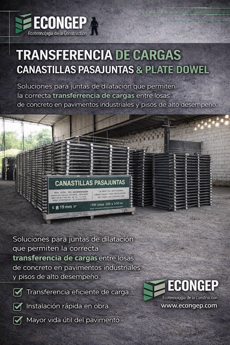 Econgep's tweet photo. 🟢 SILLETAS, DISCOS SEPARADORES, PROTECTOR VARILLAS, Canastillas pasajuntas y mas productos para losas de alto trafico en Econgep !
Si estás interesado en productos para tu construcción, con nosotros puedes encontrar este y muchos productos más. https://t.co/N6q0mk1gVQ