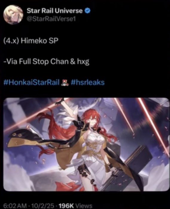 Daily Himeko Nova 🌌 (@DailyHimekoNova) / Posts / X