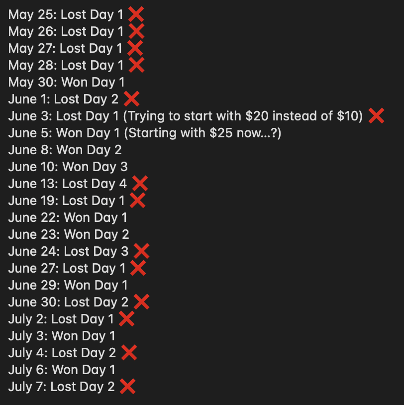 curryisntafraud's tweet photo. For anyone wondering how @CallingOurShot MLB ladder challenge is going. He's lost 8 of the past 13. He hasn’t made it past Day 6 since February 3. 153 days. Every day he says these "can't lose" &amp; they're profitable @FiddlesPicks /@DK__DFS /@SrirachaDfs /@xFlyGod /@BookitWithTrent https://t.co/7EIKmTrokl