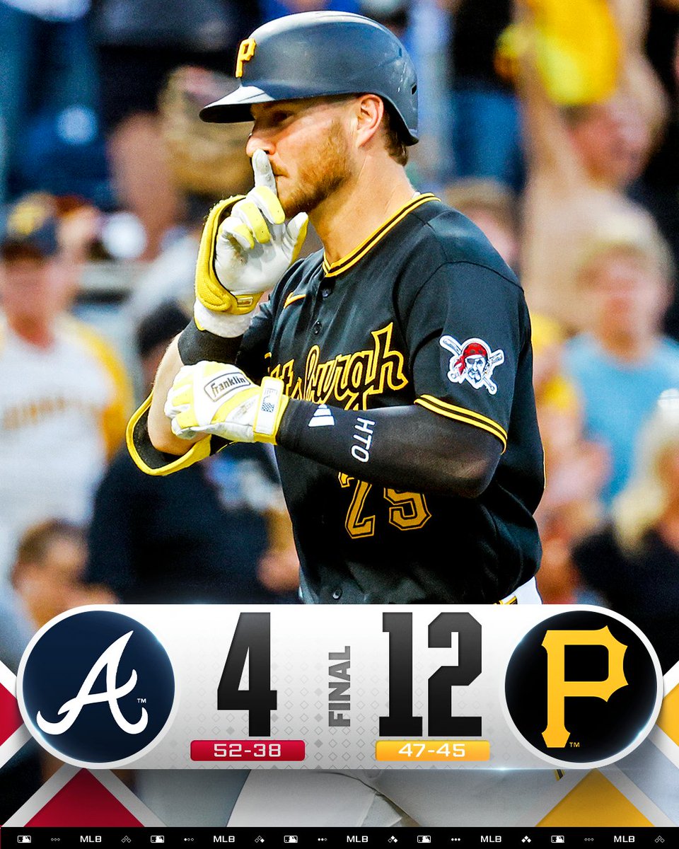 MLB's tweet photo. Ryan O’Hearn homers 3 times, makes @Pirates history with a TEN-RBI night! https://t.co/mqDL7JkwX7