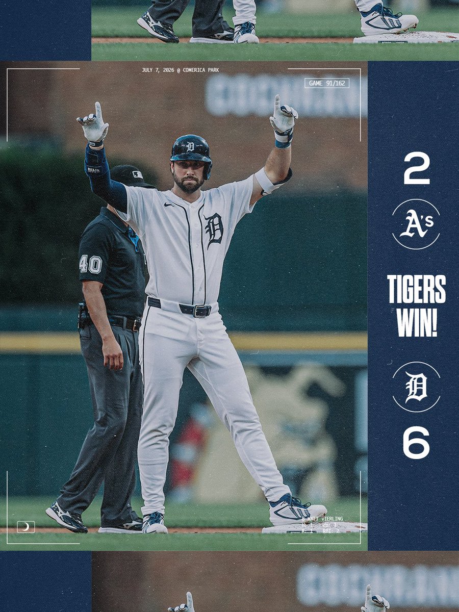 tigers's tweet photo. 3️⃣ straight dubs! https://t.co/2LnGRO15WG