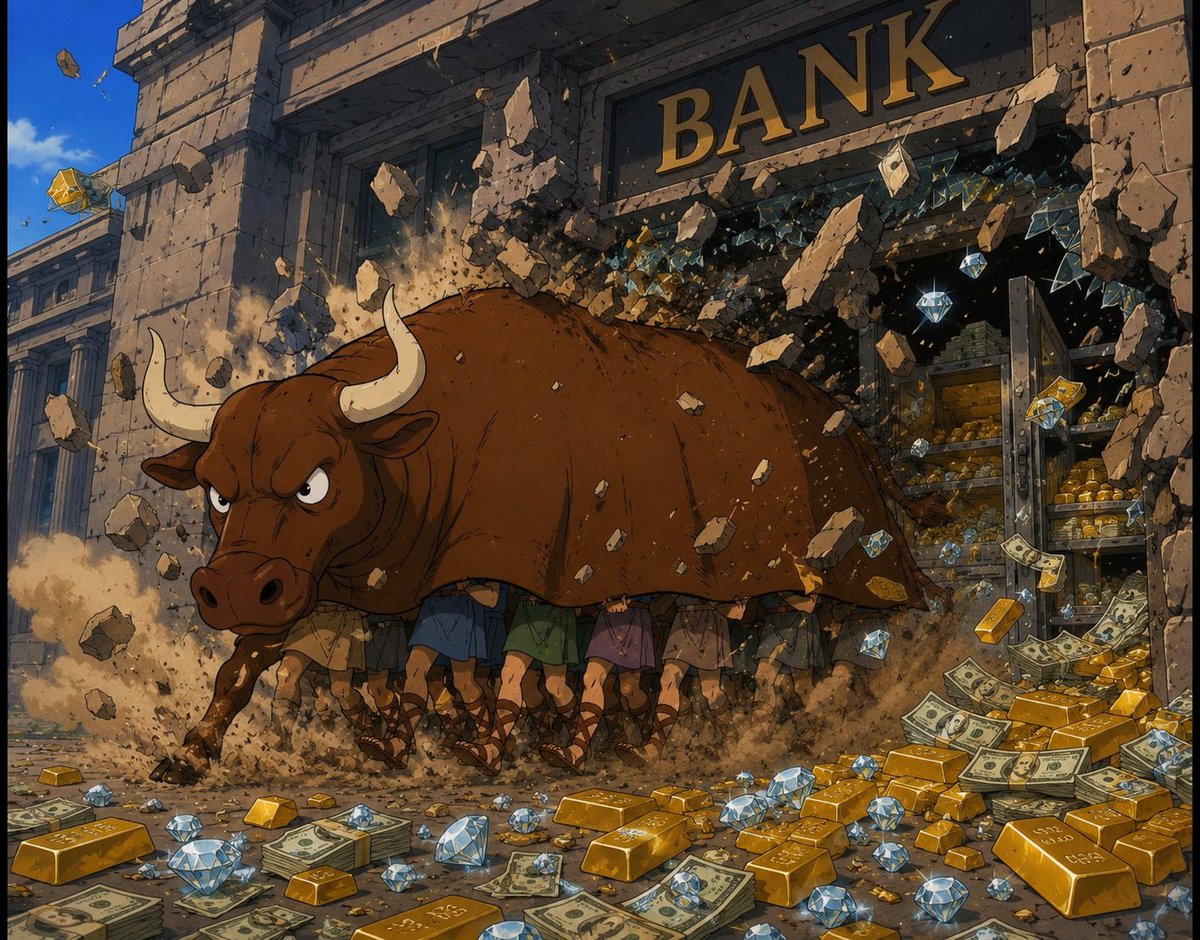 itsbrowmsky's tweet photo. @ToroTheBull_Sol They protected the treasure.
We arrived as one unstoppable bull🐂💥
$TORO https://t.co/GXPcUrdsgH