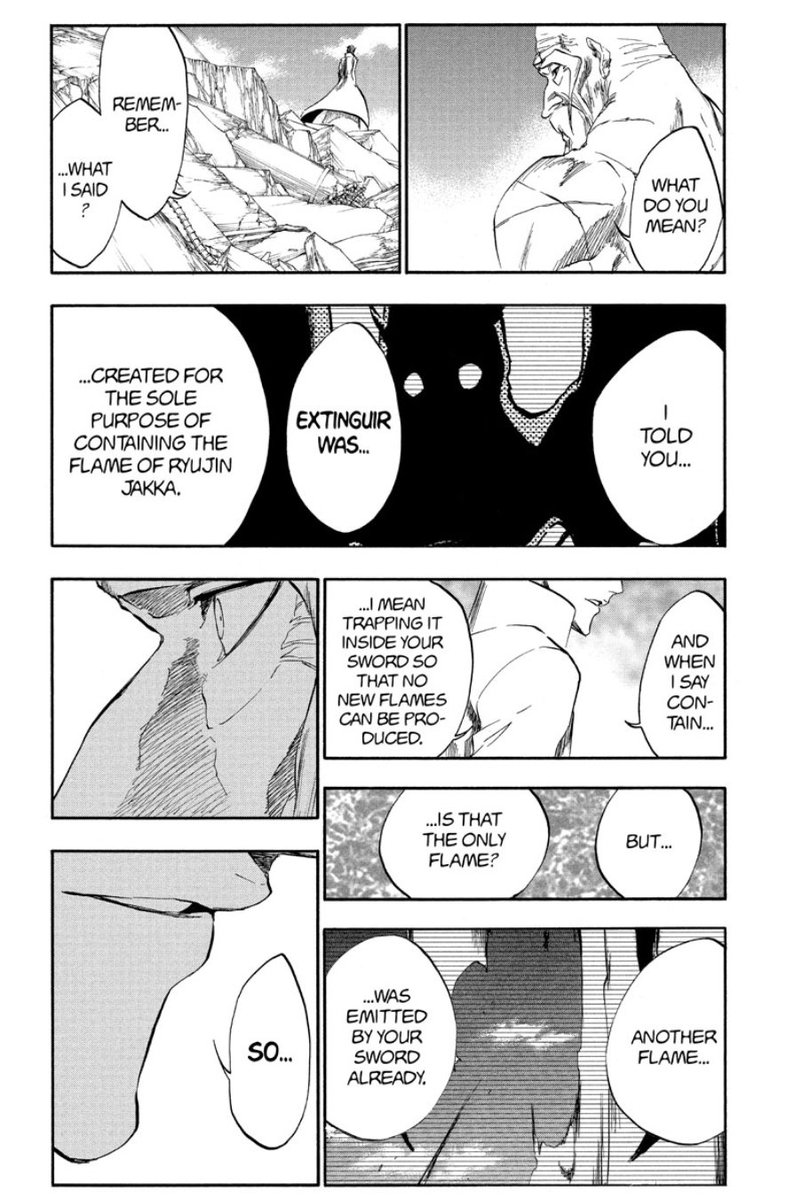 GoatIncoming's tweet photo. @salamander8055 @shungokusatsuu @jugram__h @Retro_Bleach1 That does not change that only the flames of ryujin jaka were sealed, not the entire zanpakuto. We still see him holding the zanpakuto after his flames dissapear. You haven't even proven that he can seal Zangetsu, why would we move on to ichigo's hand to hand combat? https://t.co/bPb79Ez8QF