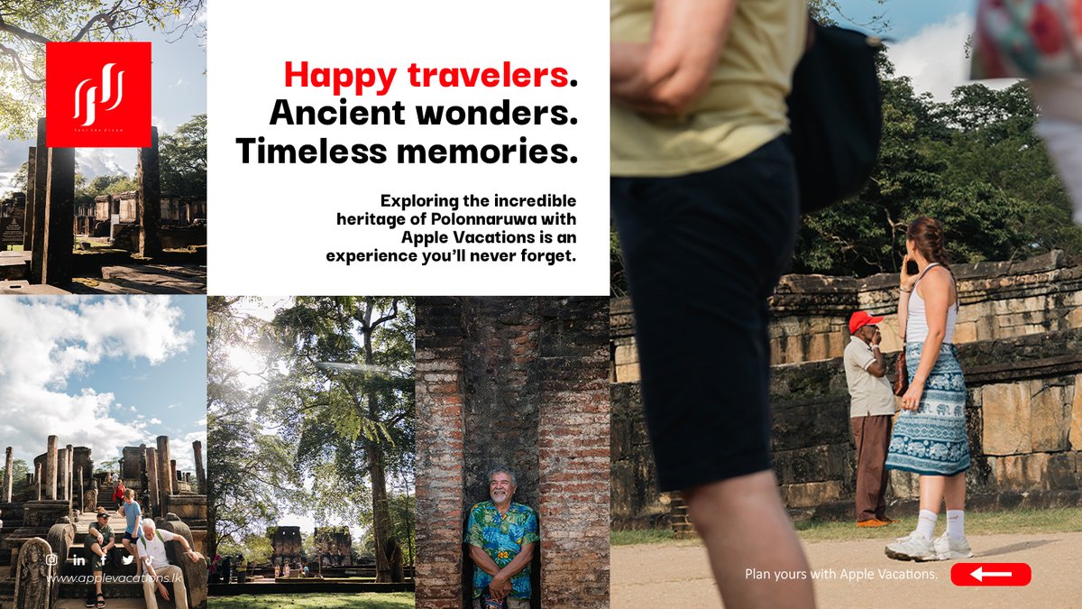 AppleVacationss's tweet photo. Happy travelers. Ancient wonders. Timeless memories. 😊🏛️

Exploring the incredible heritage of Polonnaruwa with Apple Vacations is an experience you'll never forget.

https://t.co/Tid4Z6yrIp

#Polonnaruwa #SriLankaTravel https://t.co/SyfoZAN1x7