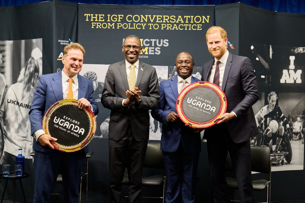 UGHighCommLDN's tweet photo. The Invictus Games Foundation, under the patronage of Prince Harry, The Duke of Sussex, yesterday welcomed the Republic of Uganda into the Invictus Games community, joining a family of 26 nations, at a ceremony held at Chatham House.

The occasion brought together Ministers of Defence and senior representatives from participating nations. In his opening remarks, Prince Harry observed that "what brings us together is far more important than what sets us apart," underscoring the shared values of resilience, recovery, and international solidarity that define the Invictus movement.

Uganda was represented by the Minister of Defence and Veteran Affairs, Hon. Kiryowa Kiwanuka, and the Minister of State for Sports, Hon. Peter Ogwang. Also in attendance were senior officers of the Uganda People's Defence Forces (UPDF) and Ms Patricia Kabuleeta of the Uganda High Commission in London.

Uganda looks forward to contributing to the continued growth of the Invictus Games movement, standing alongside fellow member nations, and participating in the Invictus Games Birmingham 2027. @UgandaMFA