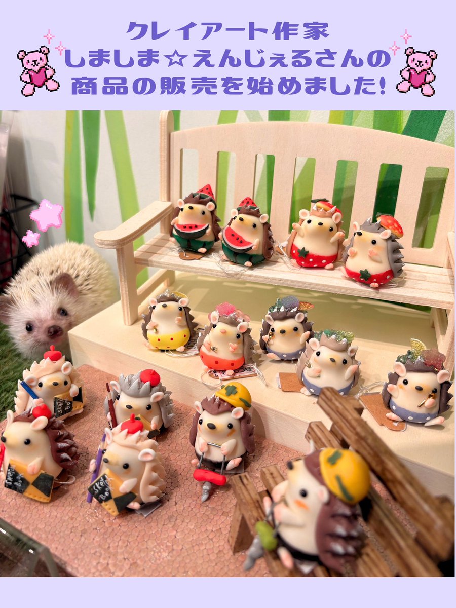 専用❤みかん＊ふわっサラ❤手拭いヘアドライタオル❤ハリネズミ…カフェ❤ ハリネズミ専門カフェHARRY WOODなんば店さんに作品を置かせていただく