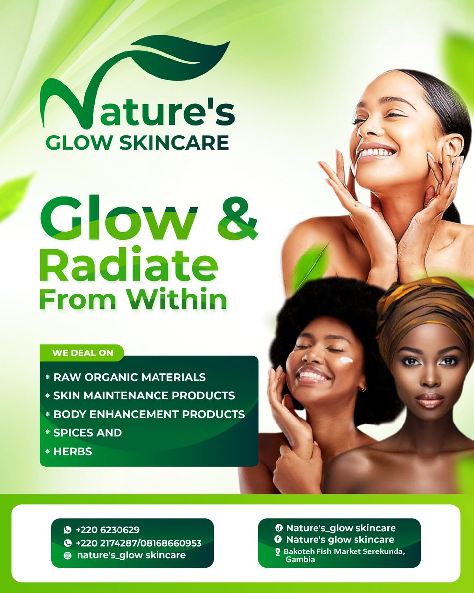 okamfavour98's tweet photo. Designed this Product package design and flyer for Nature's Glow Skincare and I'm really happy with how it came together. 🌿

Clean layout. Bold typography. A color palette that feels alive because the brand deserved nothing less.
This is what I do https://t.co/txG44h5ZpX
