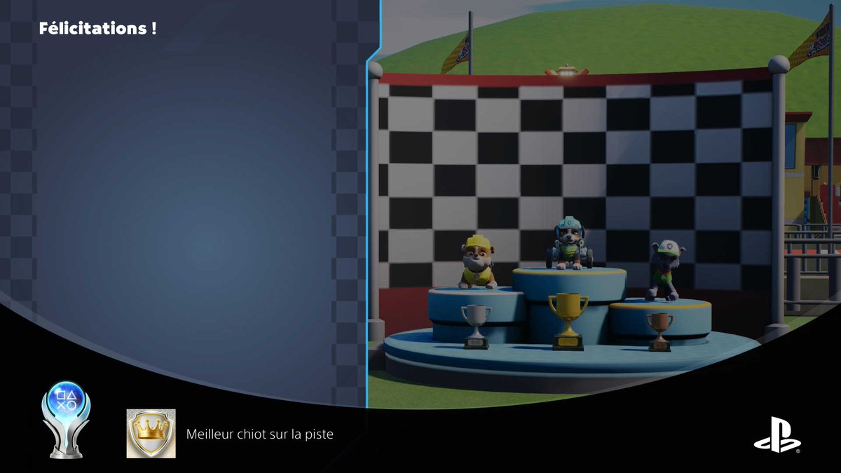 KITSUNCO's tweet photo. #Platine 1047 &amp; 1048 #PawPatrolGrand C'est tellement mou du genou que même en hard c'est l'ennui &amp; il faudra faire un total de 170 courses + 1 à 4 en local... Avantage une IA (trop lente) peut jouer à notre place CC @MumblePs4 @PlatineHunter #PlayStationTrophy #PS5Share #PS4share https://t.co/mYcc8RP6lA