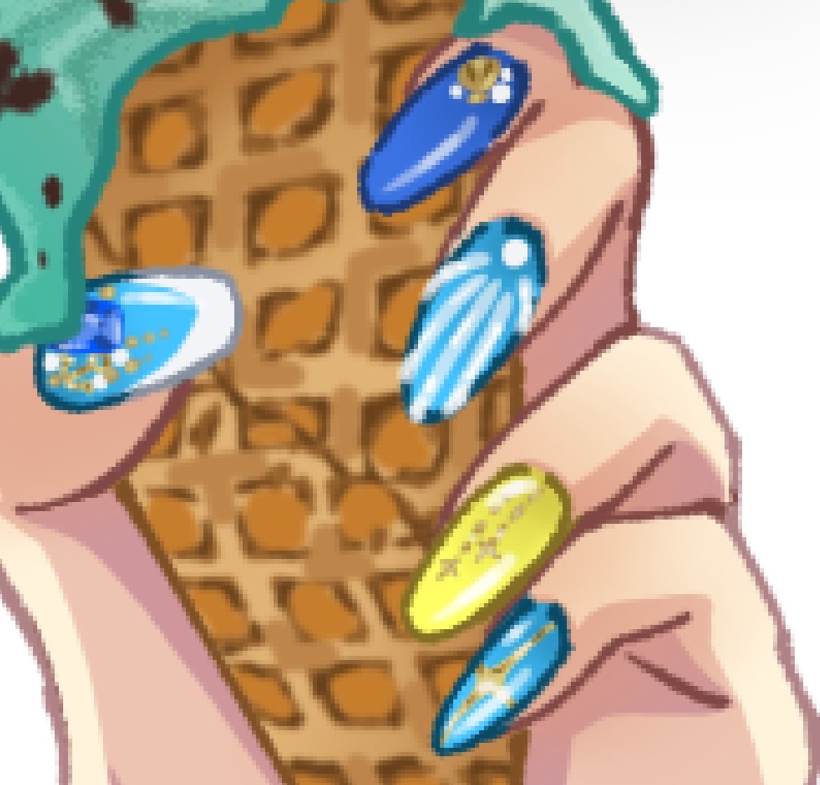 graycoffeejelly's tweet photo. 遠目andノイズで消滅してしまうけど、ネイル可愛く書けたから見てー https://t.co/fXASXrvA4n