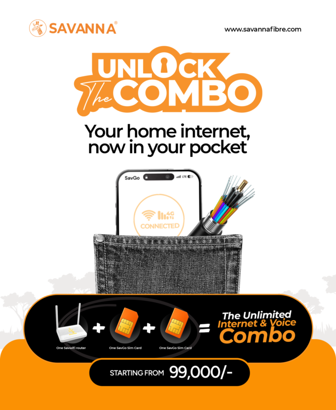 savanna_ug's tweet photo. One connection. Home and away.
Do you have a SavWifi Router?, Go get 2 SavGo SIM Cards and enjoy unlimited internet with 7 days free.
Starting from UGX 99,000 ugx
Visit your nearest Savanna Shop today and Unlock the Combo. ππΆ
#SAVGO #SAVWIFI #MonthlyCombo #TwiceTheSpeed #HalfThePrice