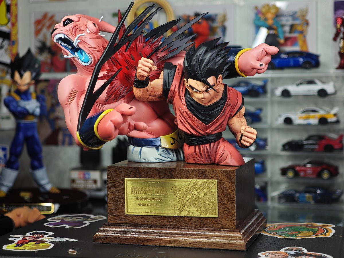 IMPASK1's tweet photo. 【War X Jackie帮】
龙珠 神秘悟饭vs魔人布欧
半身对战系列
参考周刊色
涂装：Pask https://t.co/Ln4CI6dZko