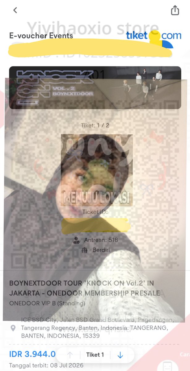 ihanctyz's tweet photo. wts // want to sell
BOYNEXTDOOR KOV2 JAKARTA 

🎫 VIP B PRESALE 
💵 4,450K (negotiable)
💤 PAYMENT BISA CICILAN 
‼️ DP 50% cicilan 600/bulan
🎉 51*

alesan jual aku upgrade ke qn 

t. wts, boynextdoor, knock on vol 2, kov2, jakarta https://t.co/ij1EqE7vjd