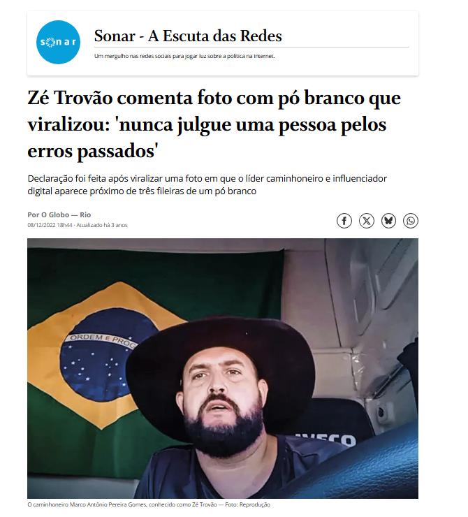 clarke_de_souza's tweet photo. Para quem está perguntando se a foto do Zé Trovão cheirando leite Ninho era real ou IA, a foto é real. Mas a culpa sempre é do Jair Bolsonaro, nunca das pessoas. https://t.co/9aTto6sBro