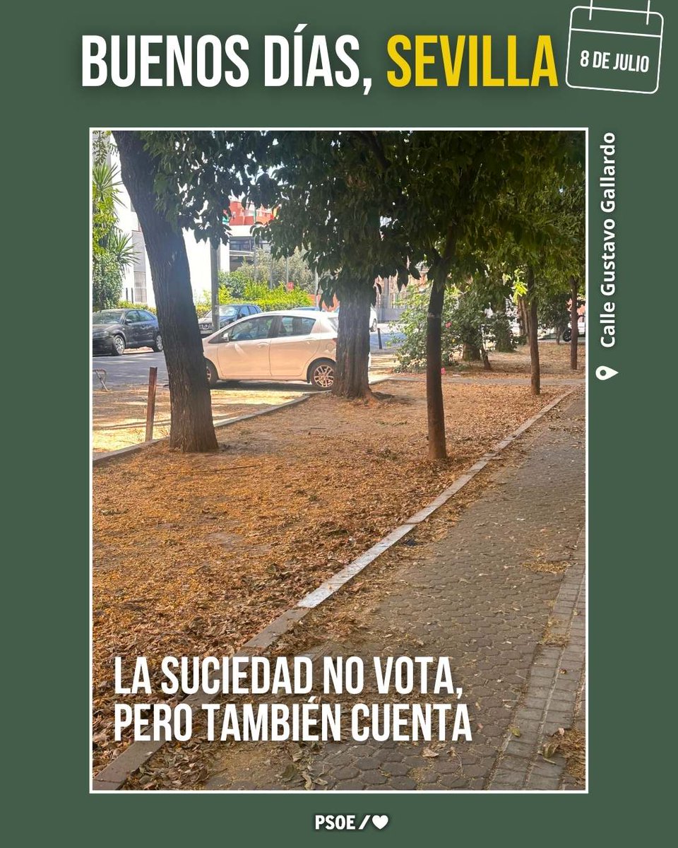 PSOEAytoSevilla's tweet photo. Verano otoñal en Sevilla...🙃

#SevillaEnMarchaAtrás https://t.co/TvsD7H1wXz