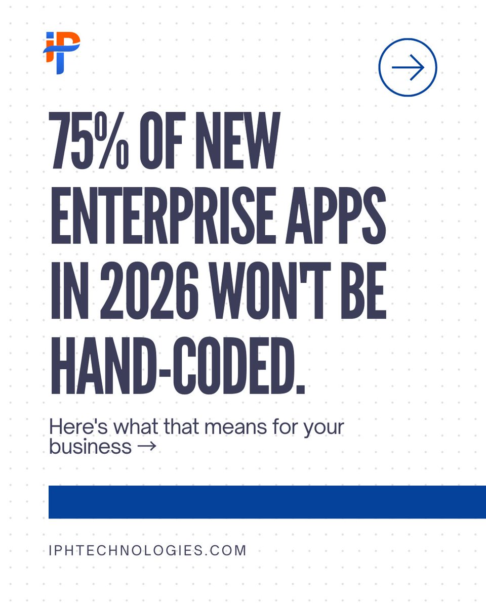 iphtechnologies's tweet photo. Low-code isn't a shortcut anymore — it's how most new business apps get built in 2026. The real skill now is knowing when to build fast and when to build deep.
#LowCode #NoCode #AppDevelopment #IPHTechnologies #DigitalTransformation #TechTrends2026 #MVP https://t.co/K6N4CqhnWA