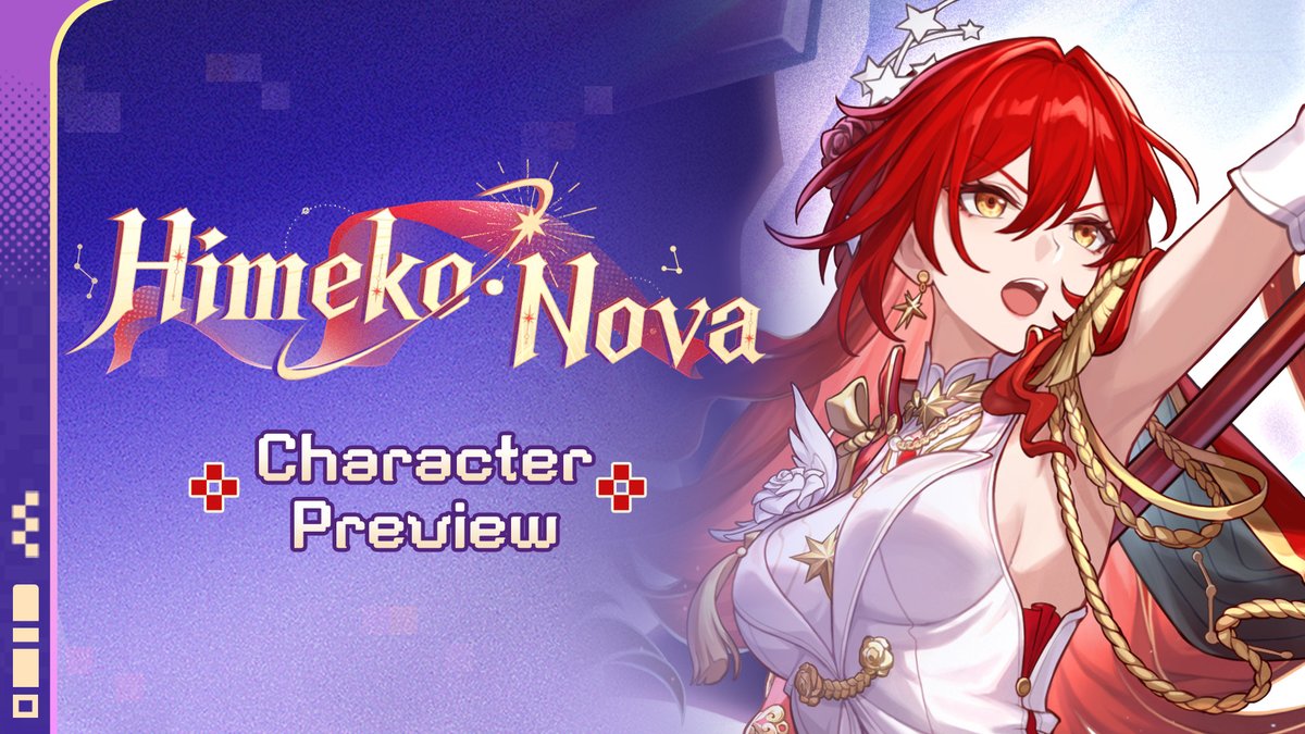 honkaistarrail's tweet photo. Character Preview | Himeko • Nova

Hello, Trailblazers~ Today, we're bringing you a preview of the character Himeko • Nova (Erudition: Fire) and the Light Cone A Star That Lights the Night (Erudition)!

Learn more:https://t.co/XtZ24kKoRt

#HonkaiStarRail #StarRail https://t.co/tLsdPHNNDR