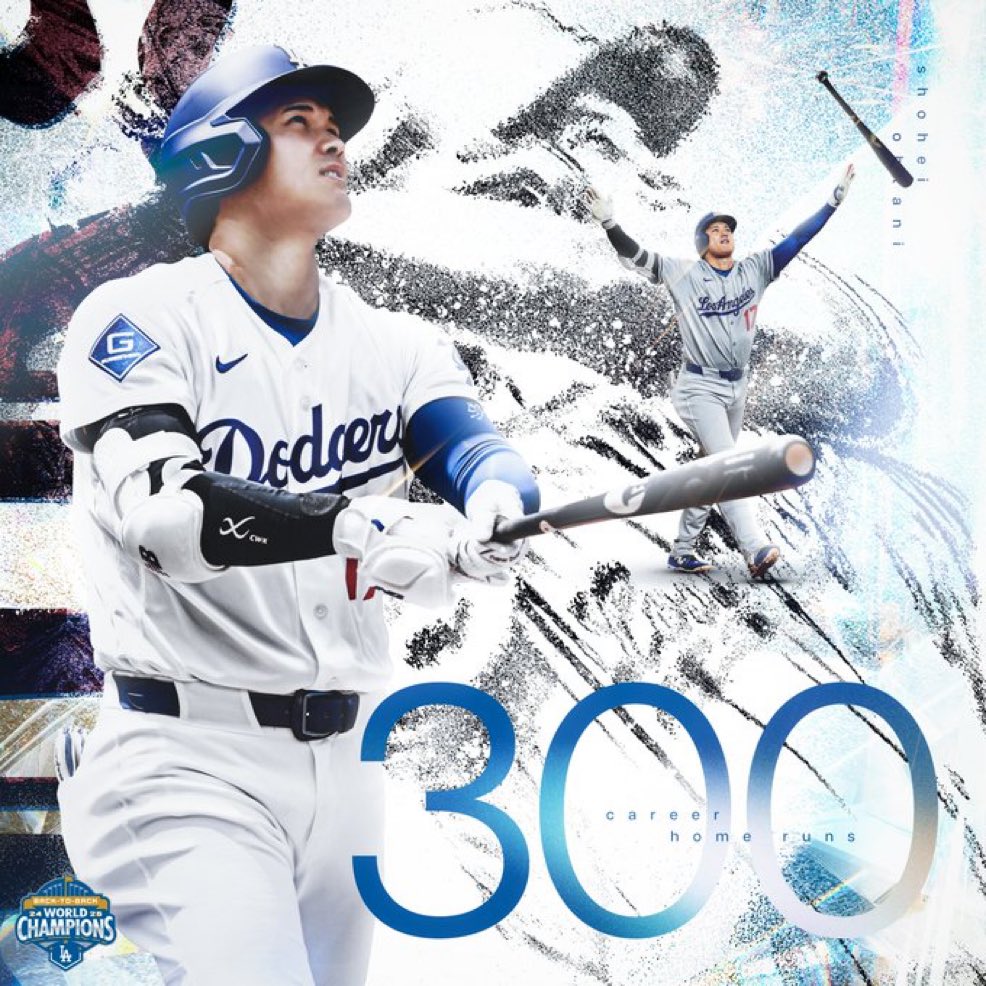 SleeperDodgers's tweet photo. Welcome to the 300 Home Run Club, Shohei Ohtani! 👏💥 https://t.co/ozOdvzRrDq
