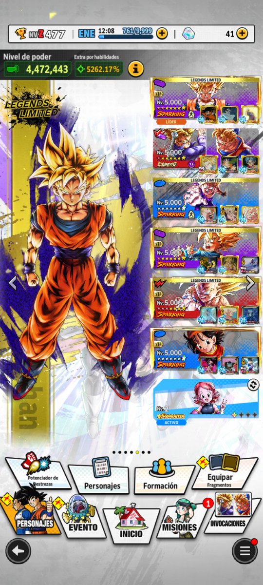 elpepetaxio221's tweet photo. @Mialygosa Mi team de dragon ball legends. https://t.co/22bm4kU1HR