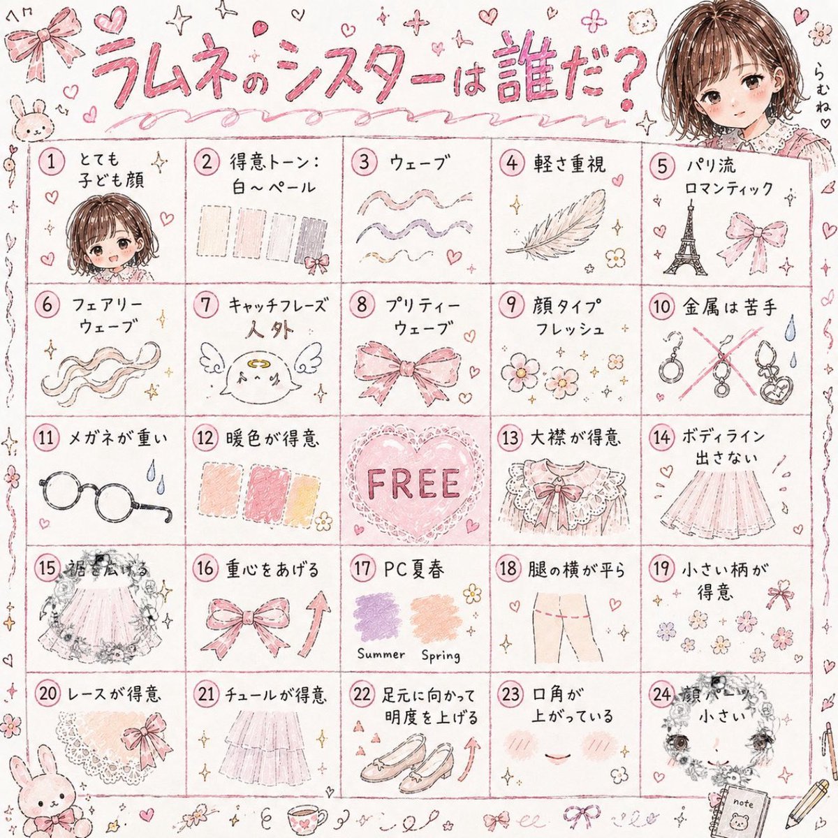 Purple_Apple_07's tweet photo. イメコン垢作ったあたりから繋がってる相互さん達！つーちゃん初級だけどビンゴ✨
ねこちゃんとラムネさんが同じくらい遠かった！
しーなちゃんはリーチになりそうでならず💦 https://t.co/jX7SW54mex
