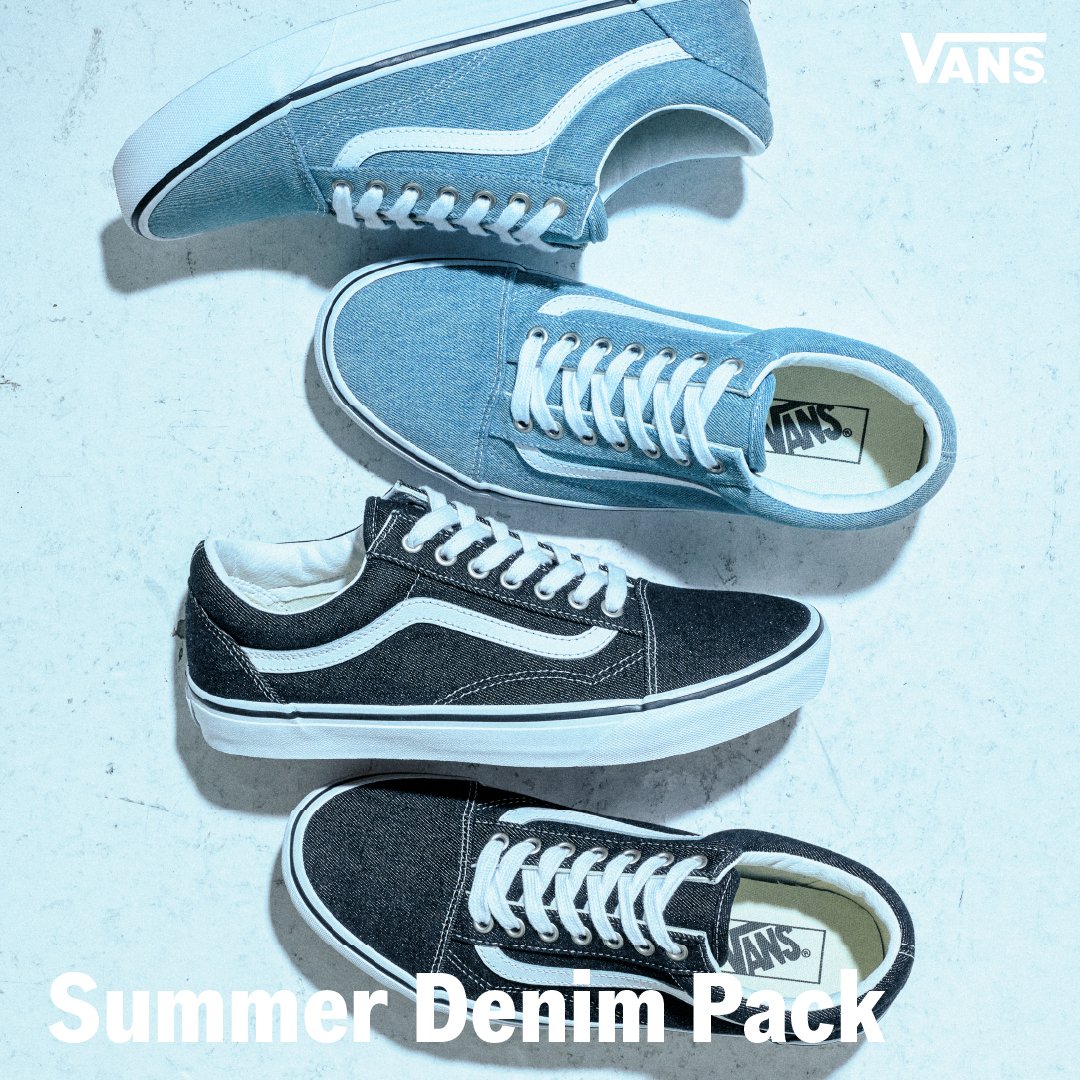 ABCMART_INFO's tweet photo. Vans Summer Denim Pack🍦

Vansの定番モデルに、デニム素材を落とし込んだ
「Summer Denim Pack」。

Vansを長年愛用してきた錦戸亮さんが、
この夏だけのコレクションを着用。

淡いトーンのスタイリングに自然と馴染みながら、
足元にほどよい存在感をプラスしてくれる一足です。

さらに、対象商品を購入のお客様限定で、
錦戸亮さんサイン入りキャップが当たる
アプリ抽選キャンペーンも実施！

詳しくはコチラから▼
URL：https://t.co/WvRDtSGgEg

@RyoNishikido_JP 

#錦戸亮 #Vans #ヴァンズ #ABCMART #ABCマート